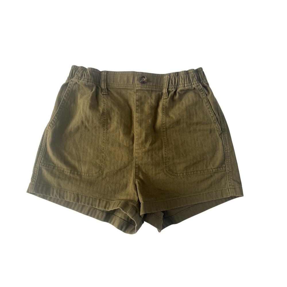 Madewell High-Rise Olive Utility Shorts